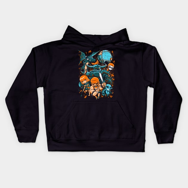 Clash Warriors 02 Kids Hoodie by KawaiiDread